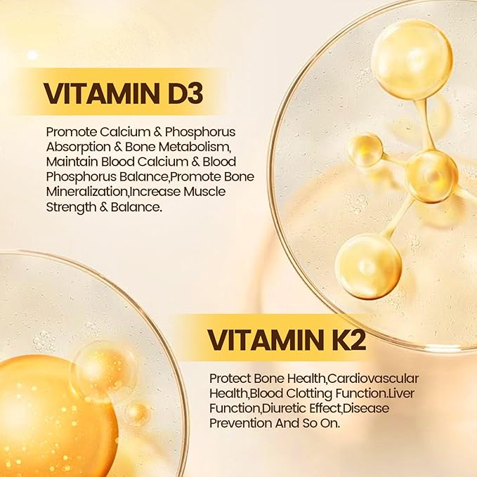 Vitamin D3 10000 iu Plus K2 (MK-7) 200 mcg, 300 Coconut Oil Softgels| 2 in 1 VIT D & K Complex | Supports Calcium Absorption, Bone, Immune, & Heart Health – Easy to Swallow (900 Softgels /3 Bag)