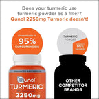 Qunol Turmeric Curcumin with Black Pepper & Ginger, 2400mg Turmeric Extract with 95% Curcuminoids, Extra Strength Supplement, Enhanced Absorption, Joint Support Supplement, 105 Count