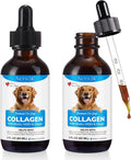 Collagen for Dogs - Skin and Coat Supplement for Dog, Dog Liquid Collagen, Collagens Supplement for Dogs - Collagens with Biotin, MSM & Ginger - 2 Bottles