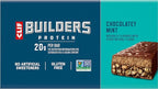 CLIF BUILDERS Protein Bars - Chocolatey Mint - 20g Plant Based Protein - Gluten Free - Non-GMO - Low Glycemic - No Artificial Sweeteners - 2.4 oz. (12 Pack)