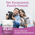 Dr. Joseph's VetPro Complete Dog Hip & Joint Supplement for Arthritis Pain Relief – High-Strength Glucosamine & Chondroitin Chews for Senior Dogs – Vet Formulated Daily Treats, Chicken Flavor, 60 Ct