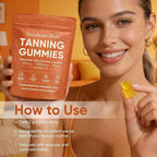 Savanna Skin Tanning Gummies, with Astaxanthin, Beta-Carotene, Lycopene & Vitamins, Radiant Healthy Skin, Vitality Support & Hydration, Vegan, Sugar-Free, Sour Watermelon Flavor, 60 Count (1)