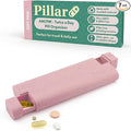 Pillar AM/PM Pill Box Organizer Two Times a Day | Aesthetic 7 Day Tablet Organizer 2 Times A Day | Beautiful Weekly Pill Box for Day and Night Medication (Soft Pink)
