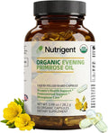 Organic Evening Primrose Oil Supplement, 940 mg 100% Pure with 10% GLA, High Absorption Liquid Organic Capsules, Promotes Women's Health & Skin Health, Cold Pressed, 60 Count