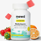MEWD Teen and Kids Mood Support Multivitamin Gummies - Natural Focus & Calm with L-Theanine, Vitamins A, C, D3, B6, B9 & B12, Plus Zinc & Iron - Vegan Immune Booster, Gluten-Free Brain Health