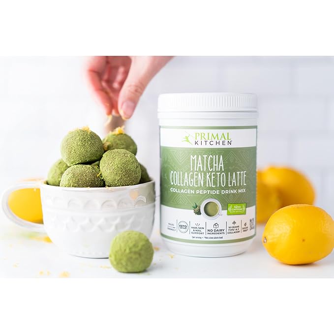 Primal Kitchen Matcha Collagen Keto Latte Powder, Sugar-Free Collagen Peptides, 9.33 Ounces