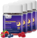 Melatonin Gummies 10mg, 9-in-1 Natural Herbal Sleep Aids for Adults, Sleep Gummies with Magnesium Glycinate, Valerian Root, L-Theanine and Vitamin B6, etc, 45 days supply, Non GMO, Berry Flavored