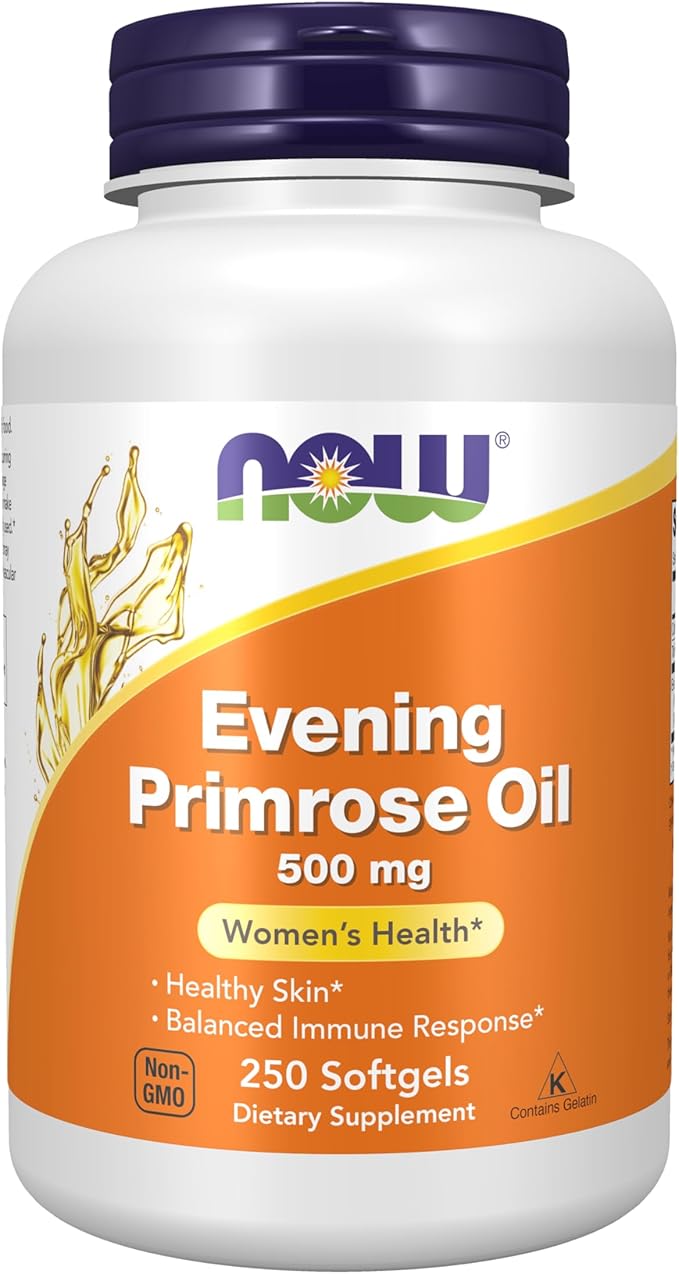 NOW Foods Supplements, Evening Primrose Oil 500 mg with Naturally Occurring GLA (Gamma-Linolenic Acid), 250 Softgels