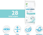 WaterWipes Sensitive+ On The Go Wipes,3-In-1 Cleans,Cares,Protects,99.9% Water,Unscented & Hypoallergenic Wet Wipes,28 Count (Pack of 2)
