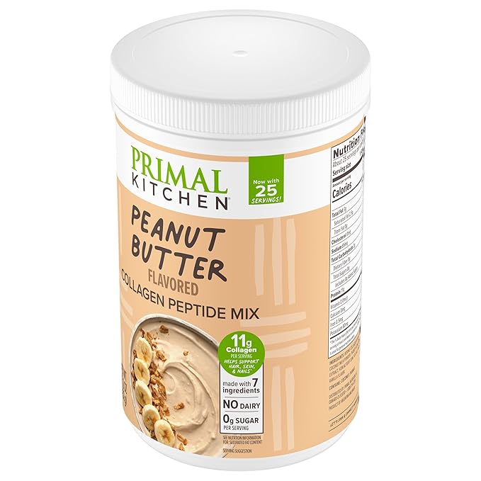 Primal Kitchen Peanut Butter Flavor Collagen Fuel® Drink Mix, Collagen Peptides, No Dairy, 14.3 Ounces