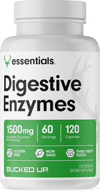 Bucked Up Digestive Enzymes (1500 mg), Essentials (60 Servings, 120 Capsules)