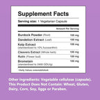 RESONA 6-in-1 Lymphatic Complex Capsules – Lymphatic Drainage Supplements, Balancing cortisol & Skin Vitality – Herbal Blend – 60 Capsules (1pc)