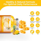 Magnesium Glycinate Gummies 1000mg, High Absorption Sugar Free Magnesium Potassium Supplement for Relaxation, Stress Relief, and Sleep Support for Adults & Kids - 180 Mango Pineapple Gummies