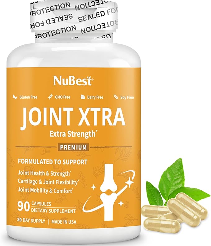 NuBest Joint Xtra - Joint Support Supplement | Joint Health Formula with Triple Joint Strength - Glucosamine, Chondroitin, Turmeric, MSM | 1 Month Supply