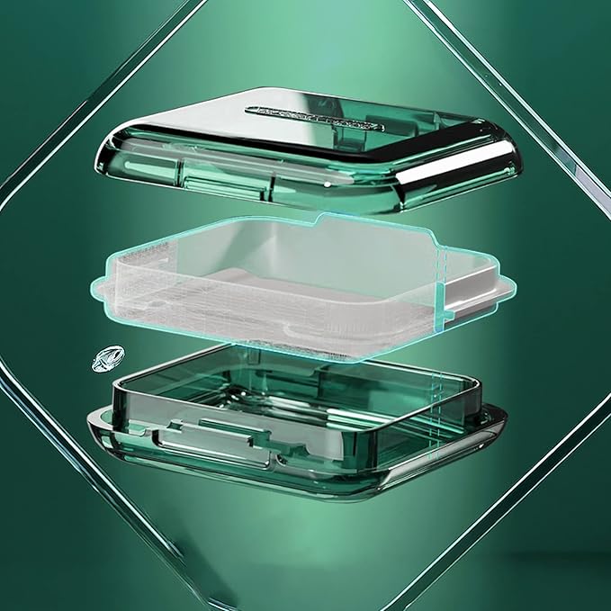 DUBSTAR Daily Pill Organizer,4 Compartments Portable Travel Small Pill Case, Pill Box for Purse Pocket to Hold Vitamins,Cod Liver Oil,Supplements and Medication Green