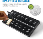 mossime Extra Large Weekly Pill Organizer 2 Times a Day, 7 Day AM PM Pill Box with XL Capacity Compartments, Jumbo Vitamins Holder Case and Medicine Organizer for Supplements and Daily Medication