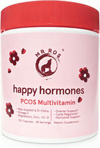 PCOS Multivitamin for Women – Happy Hormones Formula – Myo & D-Chiro Inositol 40:1, Omega-3, Vitamin D3, Zinc & Magnesium – 120 Vegan Capsules