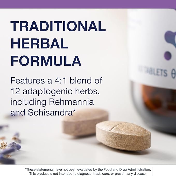 Metagenics Serenagen Supplement - Herbal Stress Management with Asian Ginseng & Chinese Herbs - Supports Calm, Focus, Energy & Sleep* - Non-GMO, Gluten-Free, Vegetarian - 60 Tablets