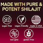 Kwala Nutrition Shilajit Gummies for Men & Women | Sugar Free | Non-GMO, Vegan Supplement | 90 Count