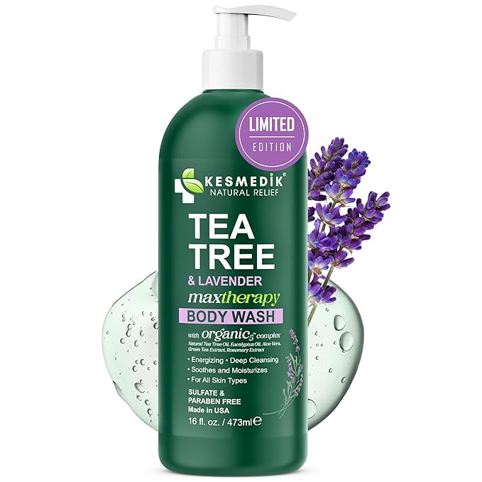 Tea Tree Lavender Body Wash MaxTherapy, Itchy Skin Relief, Antifungal Defense, Fights Body Odor, Soothes Jock Itch & Athlete's Foot, Intimate Wash, Men & Women, 16 fl oz, Limited Edition