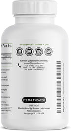 Bronson Korean Panax Ginseng Supports Energy, Endurance & Vitality + Memory and Mental Performance, 250 Capsules