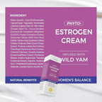 Estrogen Cream for Women Menopause Support – Phytoestrogen Moisturizer with Pueraria Mirifica, Soy Isoflavones & Shea Butter – Hydrating & Firming Skin Care, Dry Skin Relief 3.5 oz