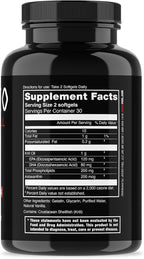 Jocko Fuel Antarctic Krill Oil Omega 3 Fatty Acid Supplements DHA & EPA - 1000mg Softgels - Supports Joints, Mobility & Mental Function (60 Softgels) (Pack of 2)