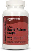 Amazon Basics Rapid Release CoQ10 Softgels, 200mg 150 Count