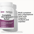 Fairhaven Health Complete Menopause Relief | Nonhormonal Menopause Supplement for Women | Relief from Hot Flashes, Night Sweats and Mood Swings | Gluten, Dairy, Soy Free | Non-GMO | 30 Capsules