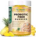9-in-1 Probiotic Prebiotic Fiber Gummies for Adults & Teens, Fiber Supplement Pro with 5 Billion CFU Bacillus Coagulans, Psyllium Husk, FOS, Inulin, ACV for Digestion & Gut, 60 Vegan Pineapple Gummies