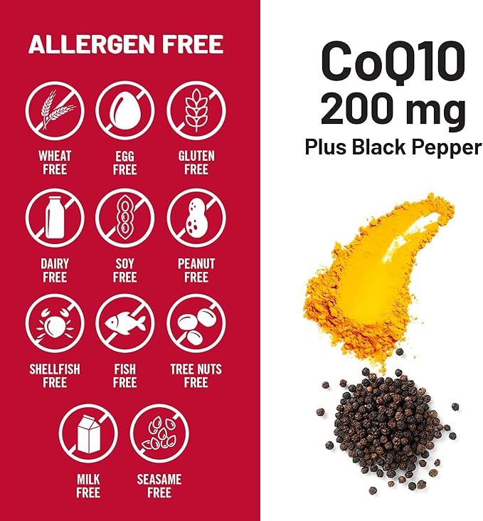 NatureWise CoQ10 200mg + Black Pepper Softgels - High Absorption Coenzyme Q10 + Black Pepper - Antioxidant for Heart Health + Cellular Energy - Vegan, Non-GMO, Gluten-Free - 90 Count[90-Day Supply]