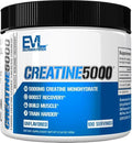 Evlution Nutrition Creatine 5000 - Supports Faster Recovery, Lean Muscle Growth & Performance - Pre & Post Workout Powder - 5000mg Pure Creatine Monohydrate Per Serving - 100 Servings - Unflavored