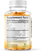 Turmeric Curcumin Supplement Gummies - 95% Curcuminoids with Turmeric & Ginger, Black Pepper for Best Absorption, Nature's Vegan Joint Support, Non-GMO, Gluten Free, Tasty Peach Flavor - 60 Gummies