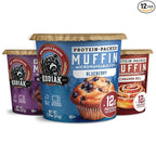 Kodiak Cakes Minute Muffin Cup Variety Pack - 100% Whole Grains, Double Dark Chocolate, Blueberry & Cinnamon Roll, 2.36 oz (Pack of 12)