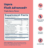 Uqora Flush Advanced+ - Helps Reduce Risk of Recurrent UTI** - with Cranberry, D-Mannose, Vitamin C, Vitamin B6 & Potassium - Gluten-Free & Vegan - Triple Berry Flavor - 20 Packets Total (2 Pack)