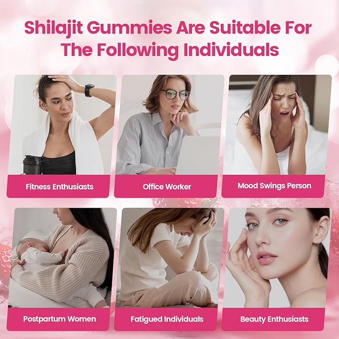 VivoNu Shilajit for Women, Contains Tongkat Ali, Ashwagandha*, Ginger, Saffron for hormonal* Balance & Energy | Tasty Shilajit Strawberry Flavor with Pure Himalayans Shilajitns