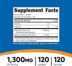 Nutricost Evening Primrose Oil 1,300mg, 120 Softgels (3 Bottles) - Non-GMO, Gluten Free, 120 Servings