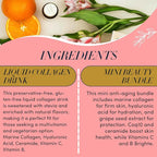 TAUT Premium Marine Collagen Drink 13,000mg Anti-Aging Formula, 24 Bottles (1.7oz Each) + Collagen Face Mask + 3 Powder Sachets Japan-Made Liquid Collagen for Skin, Hair & Joints