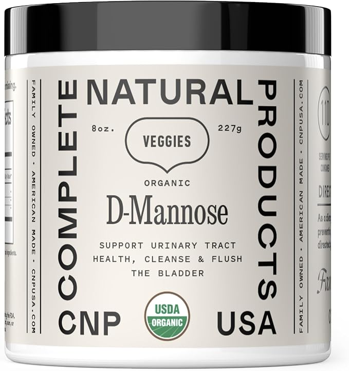 CNP Organic D Mannose Powder 2000mg - Powder D Mannose Supplement for UTI Support, Pure D-Mannose Powder from Guar Beans, Vegan Non GMO Clean Formula, Bladder Urinary Tract Health Supplement Use