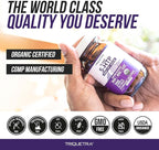 Organic 5-HTP - 200 mg | 99% 5HTP Concentration, Plus Cofactor Vitamin B6 & Lion’s Mane | Water Extracted from Organic Griffonia Seeds | Supports Mood, Cognition & Sleep (60 Capsules | 30 Servings)