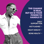 AZO® Daily Menopause Relief + Vitamin D to Support Strong Bones, Menopause Supplements for Women, Reduces Hot Flashes and Night Sweats* - 30 Count