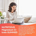 1400MG Magnesium Citrate Gummies, High Absorption Magnesium Gummies for Adults, Extra Strength Magnesium Gummy Supplement for Healthy Relaxation, Vegan, Non-GMO, 60 Count