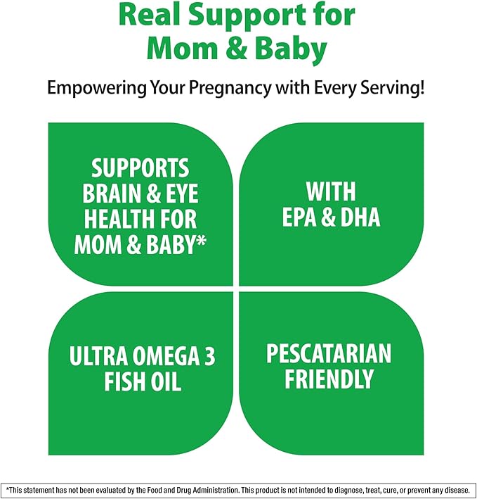 Rainbow Light Prenatal DHA Vitamins for Women | 60 Softgels | Omega 3 Fish Oil (DHA & EPA) | Supports Mom & Baby’s Health from Conception to Nursing