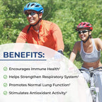 Respiratory & Immune Lung Support Supplement with Quercetin, Vitamin D & Cordyceps, Helps Soothe Respiratory Tissues While Loosening Mucus, Lung Health Vitamins for Women & Men, 60 Capsules