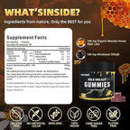 Shilajit Gummies l Manuka Honey | Himalayan shilajit |No Added Sugar I Ashwagandha, Gokshura| Fulvic Acid & 85+ Trace Minerals I for Men, Women I Non-GMO I 100% Natural & Organic I 30 Gummy