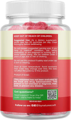 High Potency Potassium Gummies for Adults - Powerful Potassium Supplement Gummies for Optimal Health - Delicious Strawberry-Flavored - Vegan - 60 Count - 3 Pack