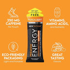 NewTrition® Extra Strength Energy Shots, 1.7 fl oz - 250mg Caffeine with Vitamin B & Amino Acids, Sugar-Free, Zero Calorie Vitamin Energy Drink for Focus & Endurance (Pack of 12, Tropical Burst)
