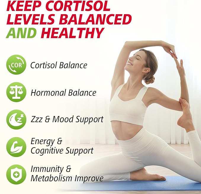Cortisol Gummies for Women, 16-in-1 Sugar Free Cortisol Supplements for Women with Ashwagandha, Rhodiola Rosea, Magnesium, L-theanine for Relaxation, Zzz, Cognition, Raspberry Flavor, 60Ct