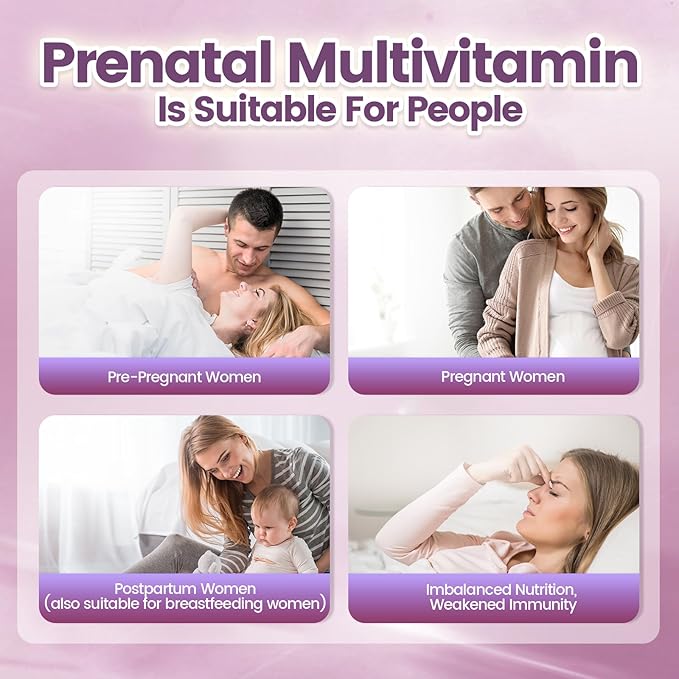 VivoNu 19 in 1 Prenatal Multivitamin, Prenatal Vitamins for Women, Vitamin C D3, K2, B6, B12 with Folic Acid, DHA, Choline, Probiotic, Iron, Calcium, Zinc & Magnesium, Lemon Flavor, 300 Softgels