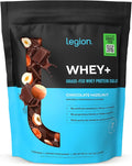 LEGION Whey+ Protein Whey Isolate from Grass Fed Cows (Chocolate Hazelnut, 30 Servings) - Whey Protein Isolate Powder Low Calorie, Non-GMO, Sugar Free, Lactose, Gluten Free, All Natural Protein Powder